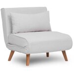 Fauteuil convertible tissu relika - 1 ou 2 places 1 place fauteuil - crme - 1 place fauteuil