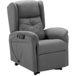Les tendances - fauteuil de relaxation et releveur �lectrique 2 moteurs tissu kalone - gris fonc�