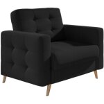 Les tendances - fauteuil tissu anska - noir
