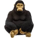 Les tendances - gorille en résine noir et doré, sculpture de 45 cm de longueurs et 50 cm de hauteur - ... Les tendances - gorille en résine noir et doré, sculpture de 45 cm de longueurs et 50 cm de hauteur - ...