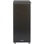 Grand caisson � rideau sur roulettes 3 tiroirs noir orga 108cm
