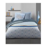 Les tendances - parure de couette 220x240 cm home linge passion louxor : housse de couette + 2 taies ...