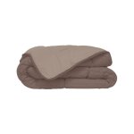 Les tendances - hudson couette legere microfibre 200g / m2 140x200cm taupe + lin