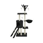 Les tendances - jipsy - arbre a chat - 79 x 34 x 138 cm - noir