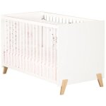 Les tendances - lit b�b� 120 x 60 sur pieds en bois blanc