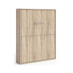 Les tendances - lit escamotable vertical 140x190 chne clair banila