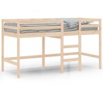 Lit mezzanine enfants chelle 90x200 bois pin massif