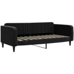 Lit de repos noir 90x190 velours