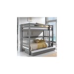 M&s - lits superposs 90x200 cm h180 cm avec 1 tiroirs gris - pino