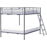 Les tendances - lits superposes en metal - dark grey - sommiers inclus - 2 x 140 x 190 cm - alice