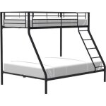 Les tendances - lits superposes en metal - noir - sommiers inclus - 90 / 140 x 190 cm - bruce
