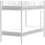 Les tendances - lits superposes separables en metal - blanc - sommiers inclus - 2 x 90 x 190 cm - abby ...