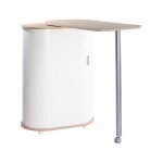 Mange debout et meuble de rangement chêne naturel et blanc kitchou Mange debout et meuble de rangement chêne naturel et blanc kitchou