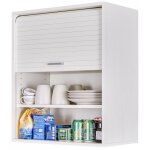 Meuble mural de cuisine  rideau blanc couna l 60 x h 72cm