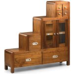 Meuble de rangement escalier droit en bois massif de mindy sotchy 98cm