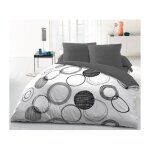 Les tendances - parure de couette microfibre audace - 1 housse de couette 220 x 240 cm + 2 taies doreiller ...