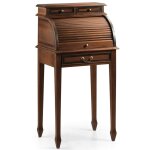 Petit bureau secr�taire en bois d'acajou marron castle 55cm