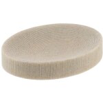Porte savon polyresine oval strie - naturel tendance