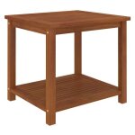 Table d'appoint carr�e acacia massif fonc� klover