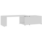 Table basse modulable bois blanc etif