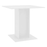Table � manger carr�e bois blanc lerina 80cm