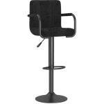 Les tendances - the living store tabourets de bar lot de 2 noir velours - tabouret de bar - chaise de ...