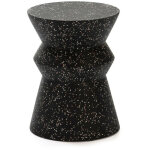 Les tendances - tabouret bas epoxy terrazo noir manaka Les tendances - tabouret bas epoxy terrazo noir manaka