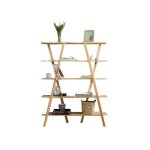 tagre bibliothque bois massif de bouleau vernis mat 120cm