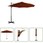 The living store parasol de jardin en porte -  - faux avec mt en aluminium - parasol de jardin - parasol ...