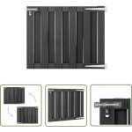 Les tendances - the living store portillon wpc 100x80 cm gris - porte de jardin - portillon - cl�ture ...