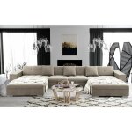 Tendencio - canap� panoramique convertible anixe beige