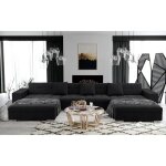 Tendencio - canap� panoramique convertible anixe noir