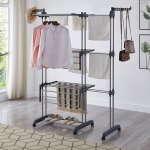 �tendoir linge int�rieur sur 3 niveau, s�choir � linge extensible r�glable, etendage � linge avec ailes ...