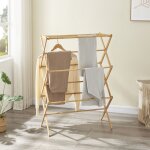 [en. casa] - tendoir  linge pliable grinau bambou 128 x 72 x 44 cm naturel