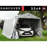 Tente abri voiture garage pro 3, 3x6x2, 4m pe, gris Tente abri voiture garage pro 3, 3x6x2, 4m pe, gris