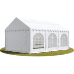 Tente barnum de rception 3x6 m premium bches amovibles pvc 750 n blanc + cadre de sol jardin