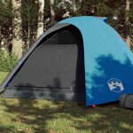 Tente de camping 4 personnes bleu 267x272x145 cm taffetas 185t