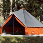 Vidaxl - tente familiale tipi 12 personnes gris et orange impermable