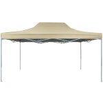 Tente pliable 3 x 4, 5 m blanc crme vidaxl