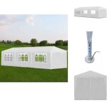 Tente de r�ception 3x9 m blanc - tents de r�ception - auvent ext�rieur - abri jardin - parasol - f�te ...