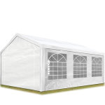 Intent24 - tente de rception 4x6 m barnum pavillon blanc bche pe 350 n impermable tente de jardin
