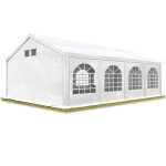Tente de rception 4x8 m barnum tente de jardin blanc bche pe 550 n impermable rsistante aux uv avec ...