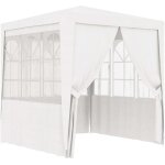 Tente de rception avec parois latrales 2, 5x2, 5m blanc 90 g / m vidaxl