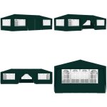 Tente de réception avec parois latérales 4x9 m vert 90 g / m² - tente de réception - abri jardin - gazebo ... Tente de réception avec parois latérales 4x9 m vert 90 g / m² - tente de réception - abri jardin - gazebo ...