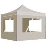 Tente de rception pliable avec parois aluminium 2x2 m crme vidaxl