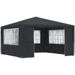 Maison chic - tente de rception - tonnelle de jardin barnum et parois latrales 4x4 m anthracite 90 ...
