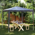 Maison chic - tente de rception, tonnelle et pergola de jardin, barnum professionnelle 2, 5x2, 5 m anthracite ...