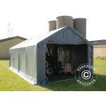 Dancover - tente de stockage tente abri pro 3x8x2x2, 82m, pvc, gris
