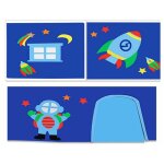 Paris prix - tente textile pour lit 'pino astronaute ii' bleu
