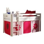 Tente textile pour lit 'pino flower' rose